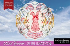 Coquette Easter Wind Spinner Sublimation PNG - Easter Round Product Image 1