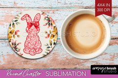 Coquette Easter Round Coaster - Easter Coaster PNG Product Image 1