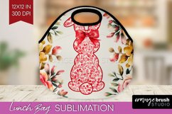 Coquette Easter Lunch Bag - Easter Lunch Bug PNG Sublimation Product Image 1