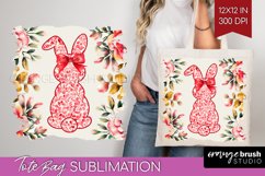 Coquette Easter Tote Bag - Easter Tote Bag PNG Sublimation Product Image 1
