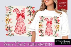 Coquette Easter Square Tshirt Background - Easter PNG Product Image 1