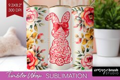 Coquette Easter Tumbler Wrap - Easter Tumbler PNG Product Image 1