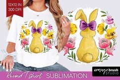 Coquette Easter Round Tshirt Background - Easter PNG Product Image 1