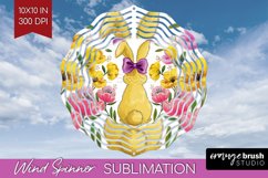 Coquette Easter Wind Spinner Sublimation PNG - Easter Round Product Image 1