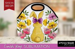 Coquette Easter Lunch Bag - Easter Lunch Bug PNG Sublimation Product Image 1