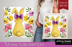 Coquette Easter Tote Bag - Easter Tote Bag PNG Sublimation Product Image 1