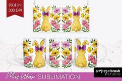 Coquette Easter Mug Wrap - Easter Mug PNG Sublimation Product Image 1