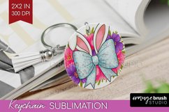 Coquette Easter Keychain PNG - Easter Keychain Sublimation Product Image 1