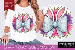 Coquette Easter Round Tshirt Background - Easter PNG Product Image 1