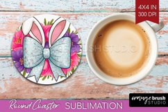 Coquette Easter Round Coaster - Easter Coaster PNG Product Image 1