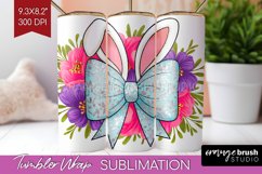 Coquette Easter Tumbler Wrap - Easter Tumbler PNG Product Image 1