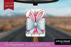 Coquette Easter Air Freshener PNG - Easter PNG Sublimation Product Image 1