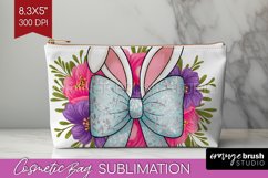 Coquette Easter Cosmetic Bag - Easter Makeup Bag PNG Product Image 1