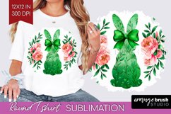 Coquette Easter Round Tshirt Background - Easter PNG Product Image 1