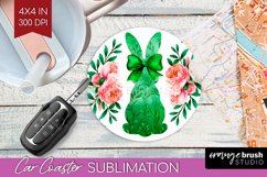 Coquette Easter Car Coaster - Easter Coaster PNG Sublimation Product Image 1