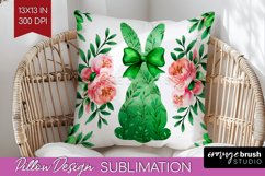 Coquette Easter Pillow Sublimation - Easter Pillow Cover PNG Product Image 1