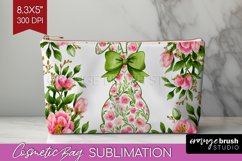 Coquette Easter Cosmetic Bag - Easter Makeup Bag PNG Product Image 1