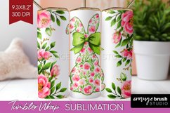 Coquette Easter Tumbler Wrap - Easter Tumbler PNG Product Image 1