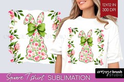 Coquette Easter Square Tshirt Background - Easter PNG Product Image 1