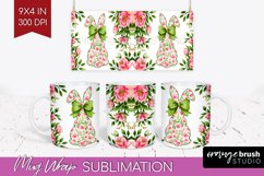 Coquette Easter Mug Wrap - Easter Mug PNG Sublimation Product Image 1