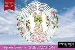 Coquette Easter Wind Spinner Sublimation PNG - Easter Round Product Image 1