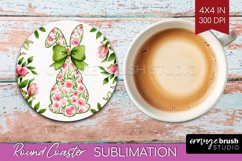 Coquette Easter Round Coaster - Easter Coaster PNG Product Image 1