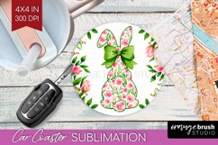 Coquette Easter Car Coaster - Easter Coaster PNG Sublimation Product Image 1