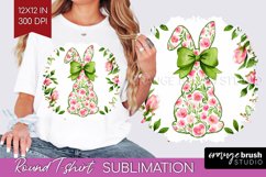 Coquette Easter Round Tshirt Background - Easter PNG Product Image 1