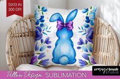 Coquette Easter Pillow Sublimation - Easter Pillow Cover PNG Product Image 1