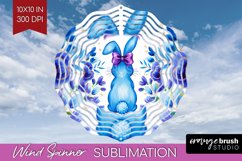 Coquette Easter Wind Spinner Sublimation PNG - Easter Round Product Image 1