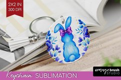 Coquette Easter Keychain PNG - Easter Keychain Sublimation Product Image 1