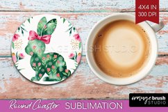 Coquette Easter Round Coaster - Easter Coaster PNG Product Image 1