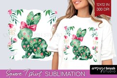 Coquette Easter Square Tshirt Background - Easter PNG Product Image 1