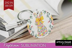 Coquette Easter Keychain PNG - Easter Keychain Sublimation Product Image 1