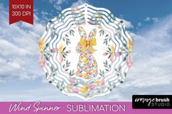 Coquette Easter Wind Spinner Sublimation PNG - Easter Round Product Image 1