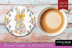 Coquette Easter Round Coaster - Easter Coaster PNG Product Image 1