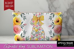 Coquette Easter Cosmetic Bag - Easter Makeup Bag PNG Product Image 1