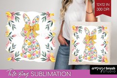 Coquette Easter Tote Bag - Easter Tote Bag PNG Sublimation Product Image 1