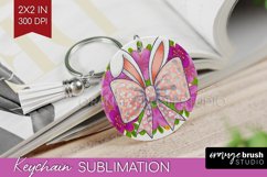 Coquette Easter Keychain PNG - Easter Keychain Sublimation Product Image 1