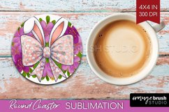 Coquette Easter Round Coaster - Easter Coaster PNG Product Image 1