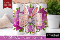 Coquette Easter Tumbler Wrap - Easter Tumbler PNG Product Image 1
