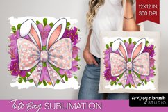 Coquette Easter Tote Bag - Easter Tote Bag PNG Sublimation Product Image 1