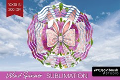 Coquette Easter Wind Spinner Sublimation PNG - Easter Round Product Image 1