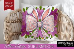 Coquette Easter Pillow Sublimation - Easter Pillow Cover PNG Product Image 1
