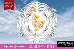 Coquette Easter Wind Spinner Sublimation PNG - Easter Round Product Image 1