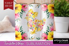 Coquette Easter Tumbler Wrap - Easter Tumbler PNG Product Image 1