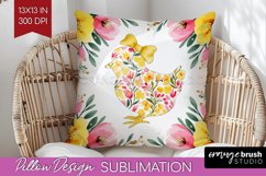 Coquette Easter Pillow Sublimation - Easter Pillow Cover PNG Product Image 1