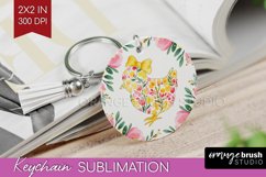 Coquette Easter Keychain PNG - Easter Keychain Sublimation Product Image 1