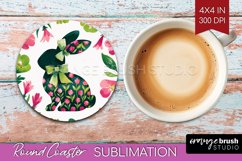 Coquette Easter Round Coaster - Easter Coaster PNG Product Image 1