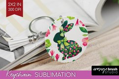 Coquette Easter Keychain PNG - Easter Keychain Sublimation Product Image 1